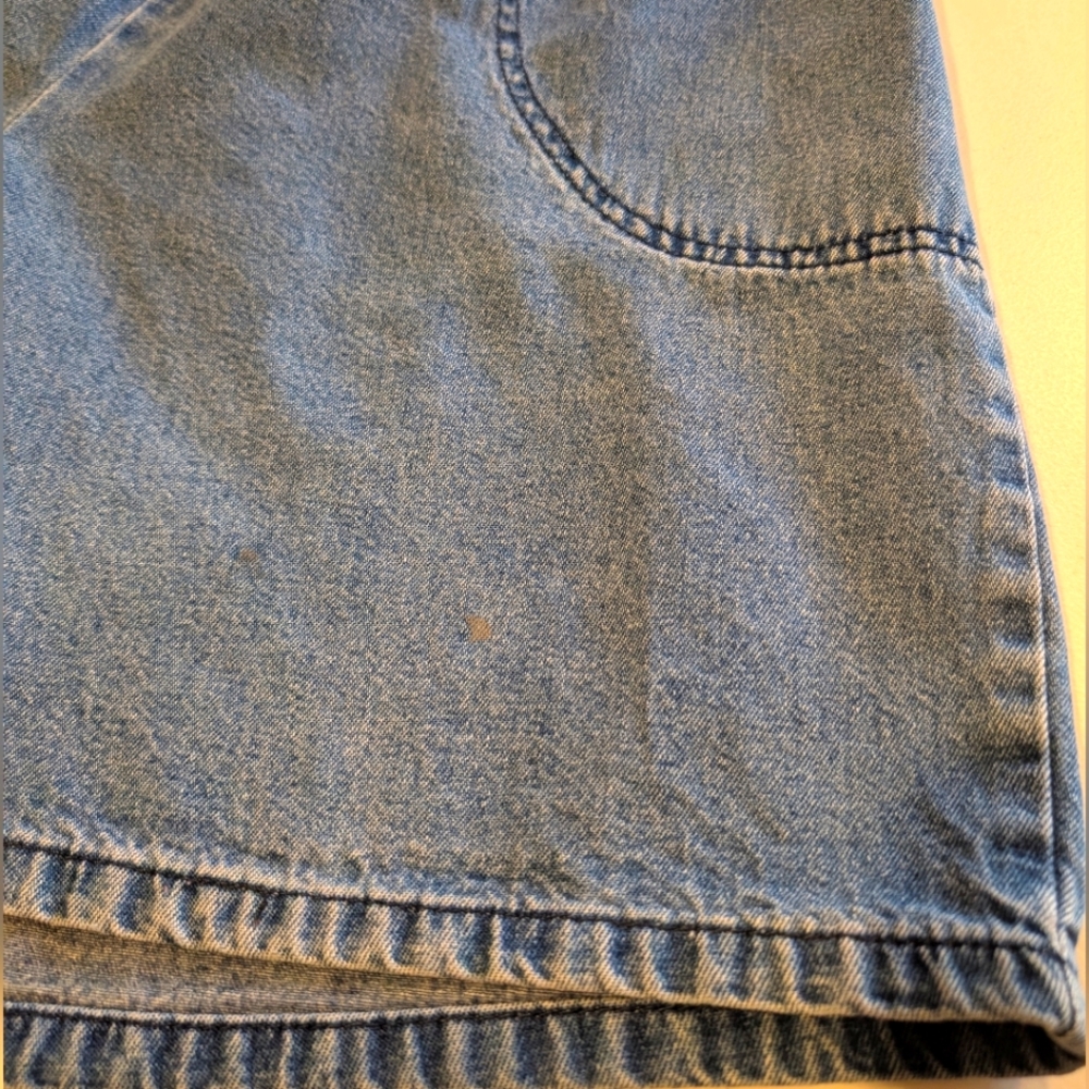 Vintage Chic elastic waist, cotton, baggy Jorts Jean shorts. Med- See Msrmts - Picture 5 of 9